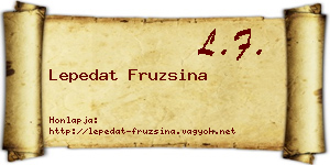 Lepedat Fruzsina névjegykártya